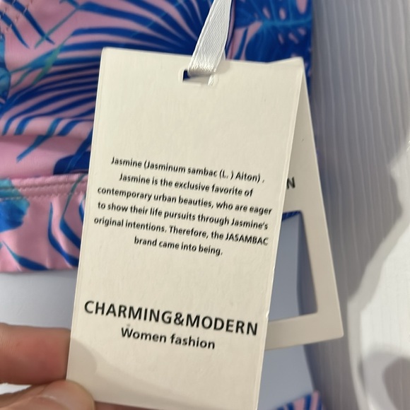 Jasambac Womens Bikini Cut-out Padded Swim Top + Bottom Swimwear XL - Picture 9 of 10